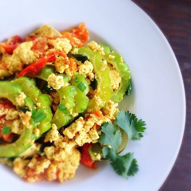 Eggless Bittermelon Scramble