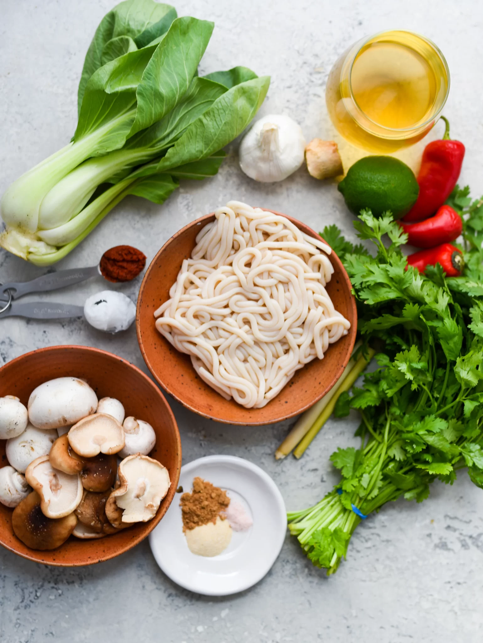 vegan thai curry udon noodle soup ingredients