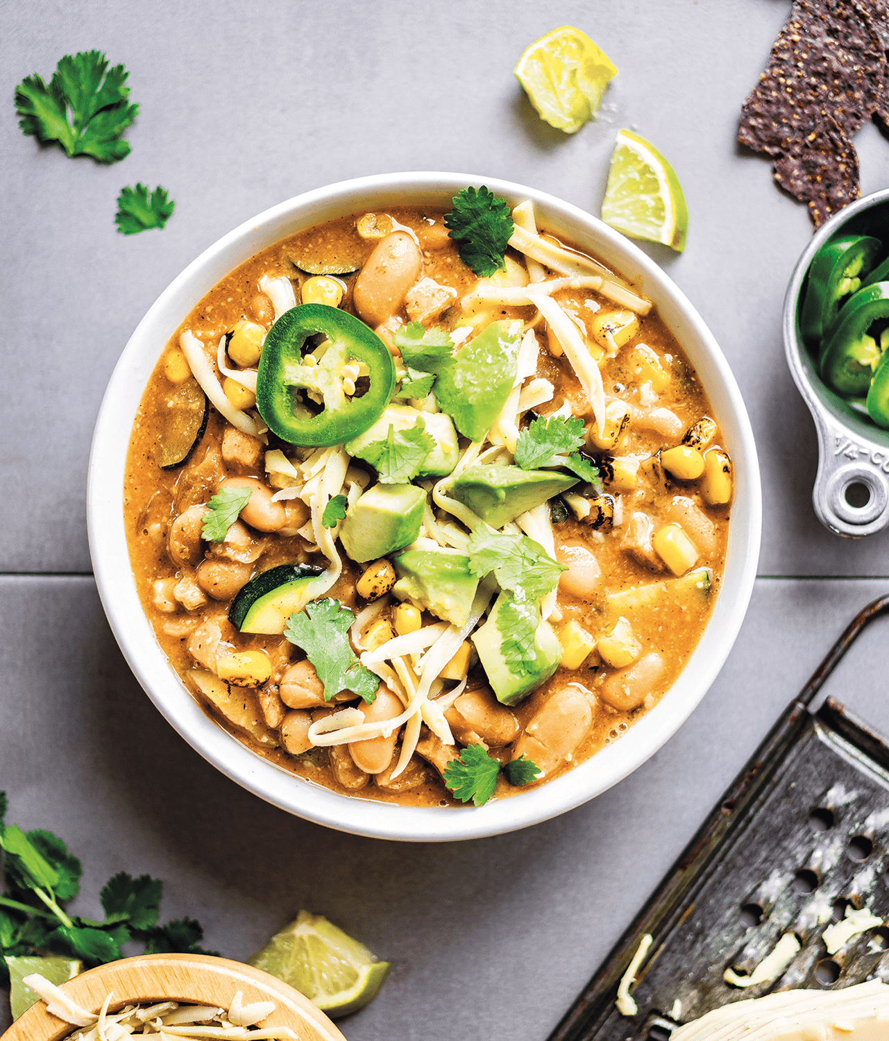 White Bean Chicken Chili from Megan Sadd’s Vegan YUM