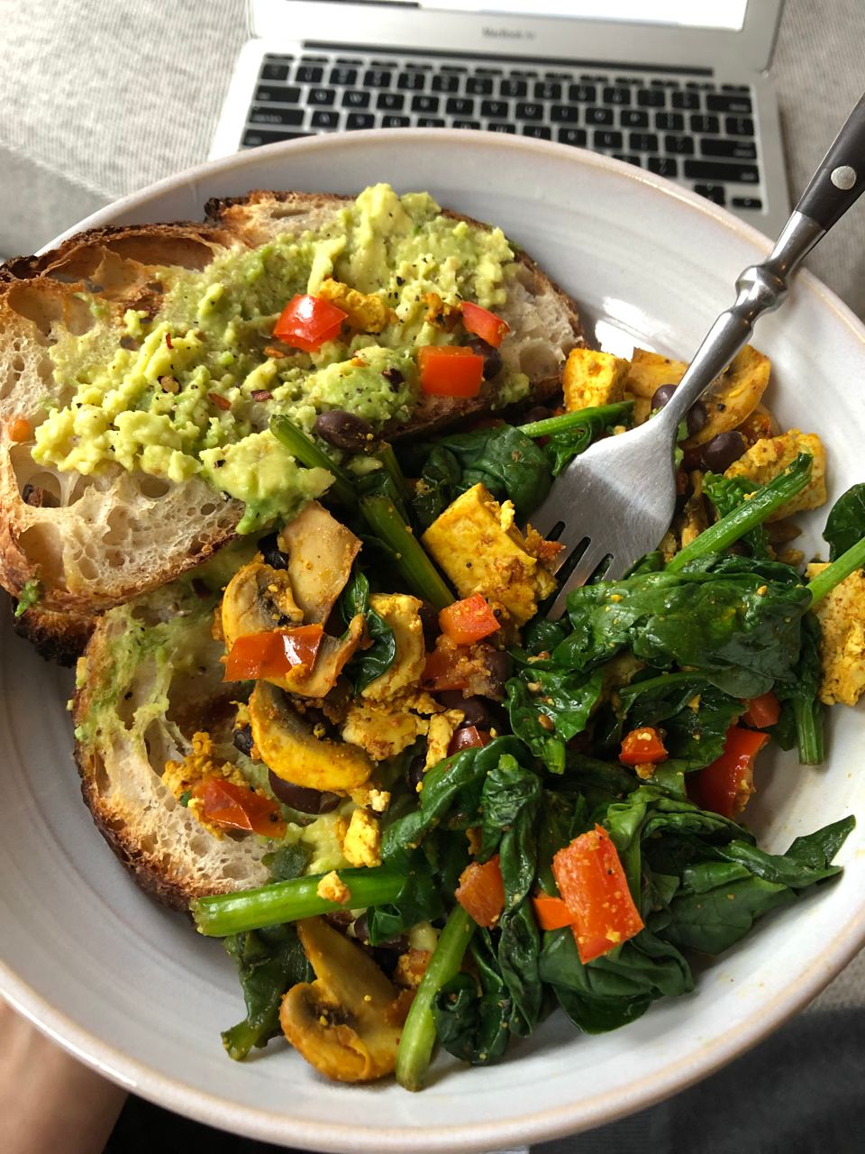 Tofu Scram & Avo Toast