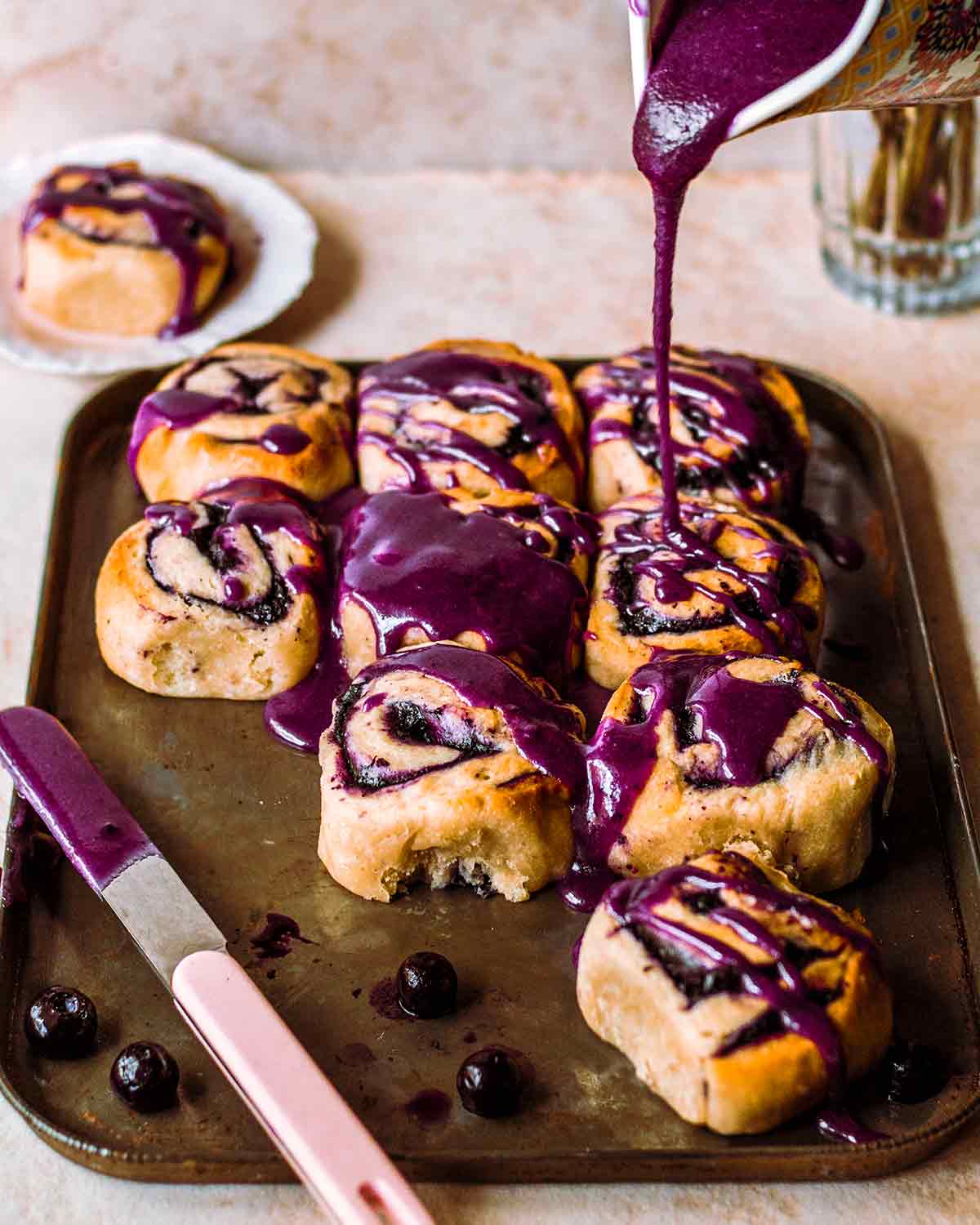Ultimate Vegan Blueberry Cinnamon Rolls by Rainbow Nourishments