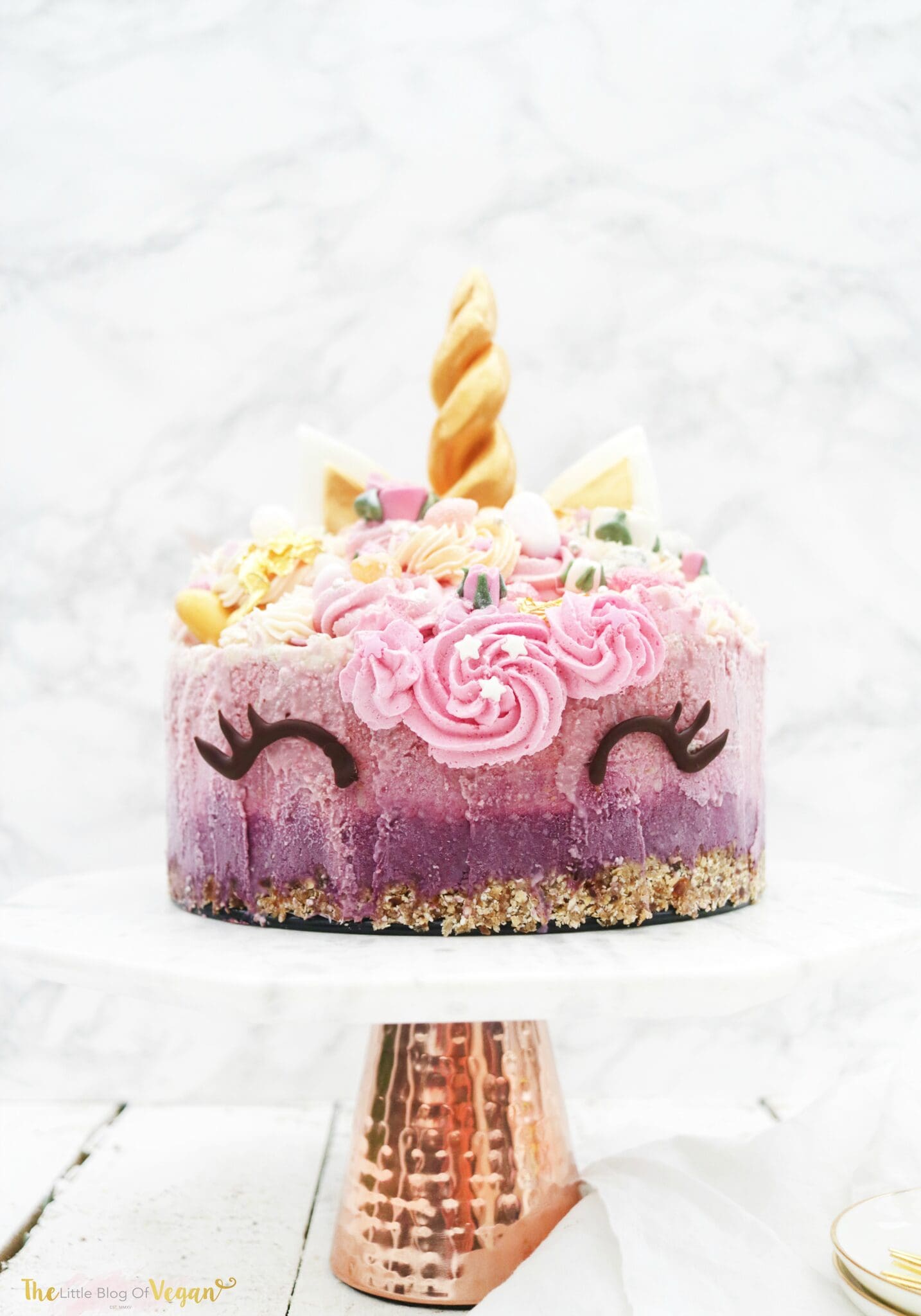 vegan unicorn cheesecake