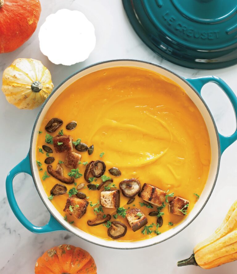 Easy Vegan Pumpkin Soup with Hidden Beans from The Vegan Bean Cookbook by Andrea Soranidis