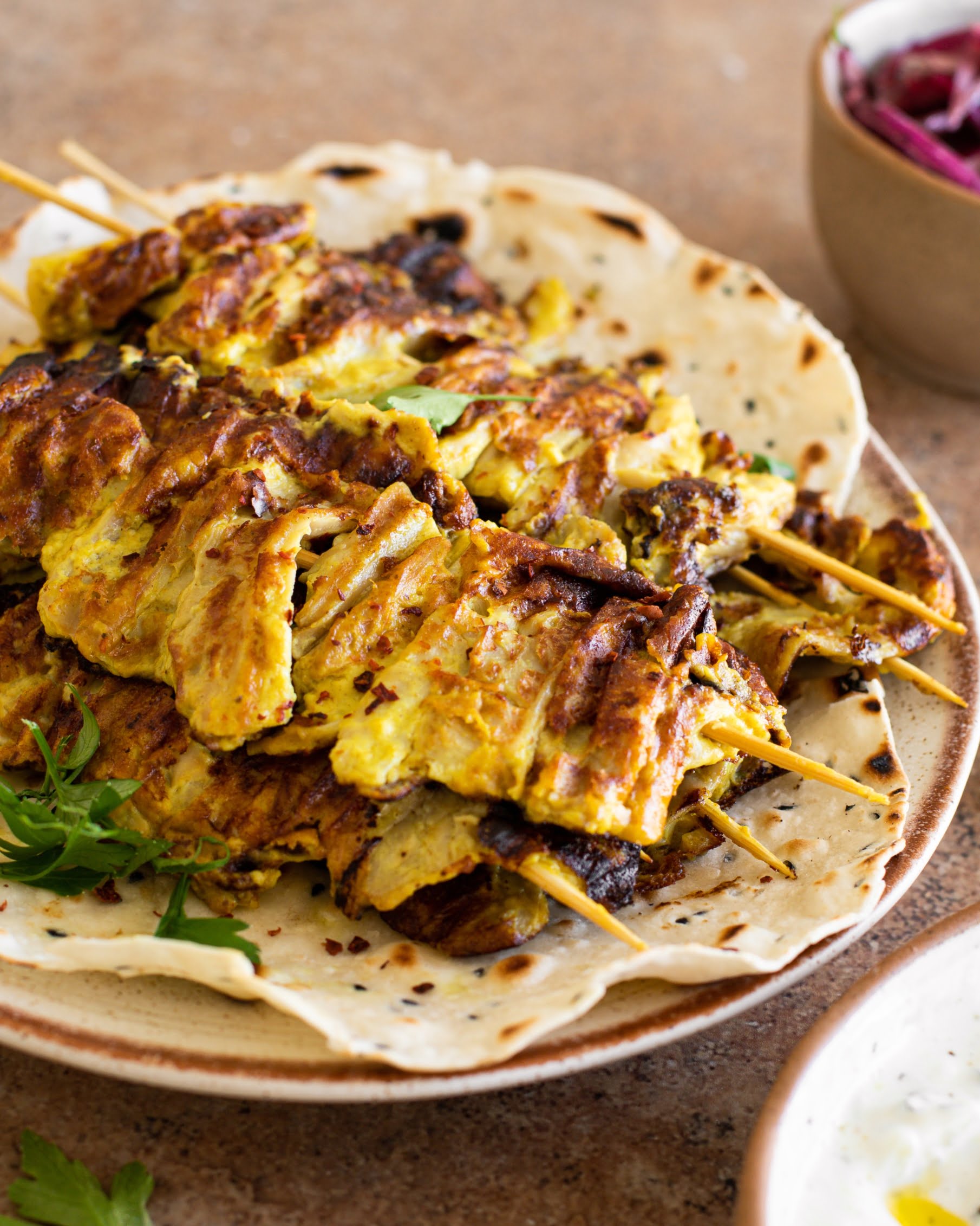 Vegan Oyster Mushroom Chick’n Skewers