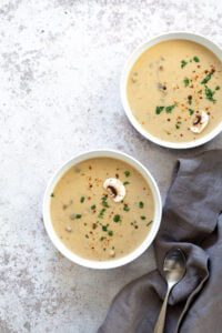 Instant Pot Vegan Cream of Mushroom Soup
