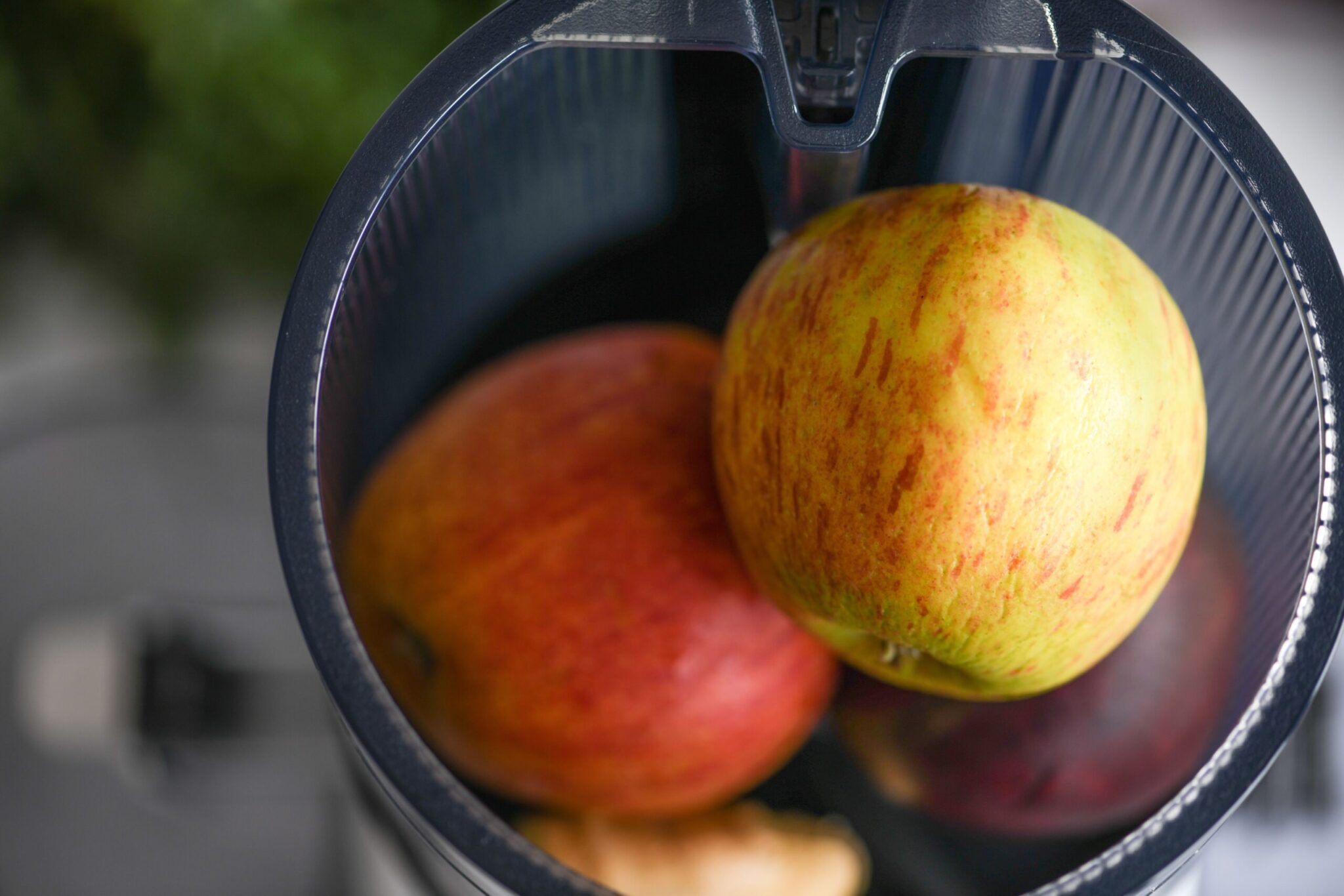 nama j2 juicer review - wide opening overhead view