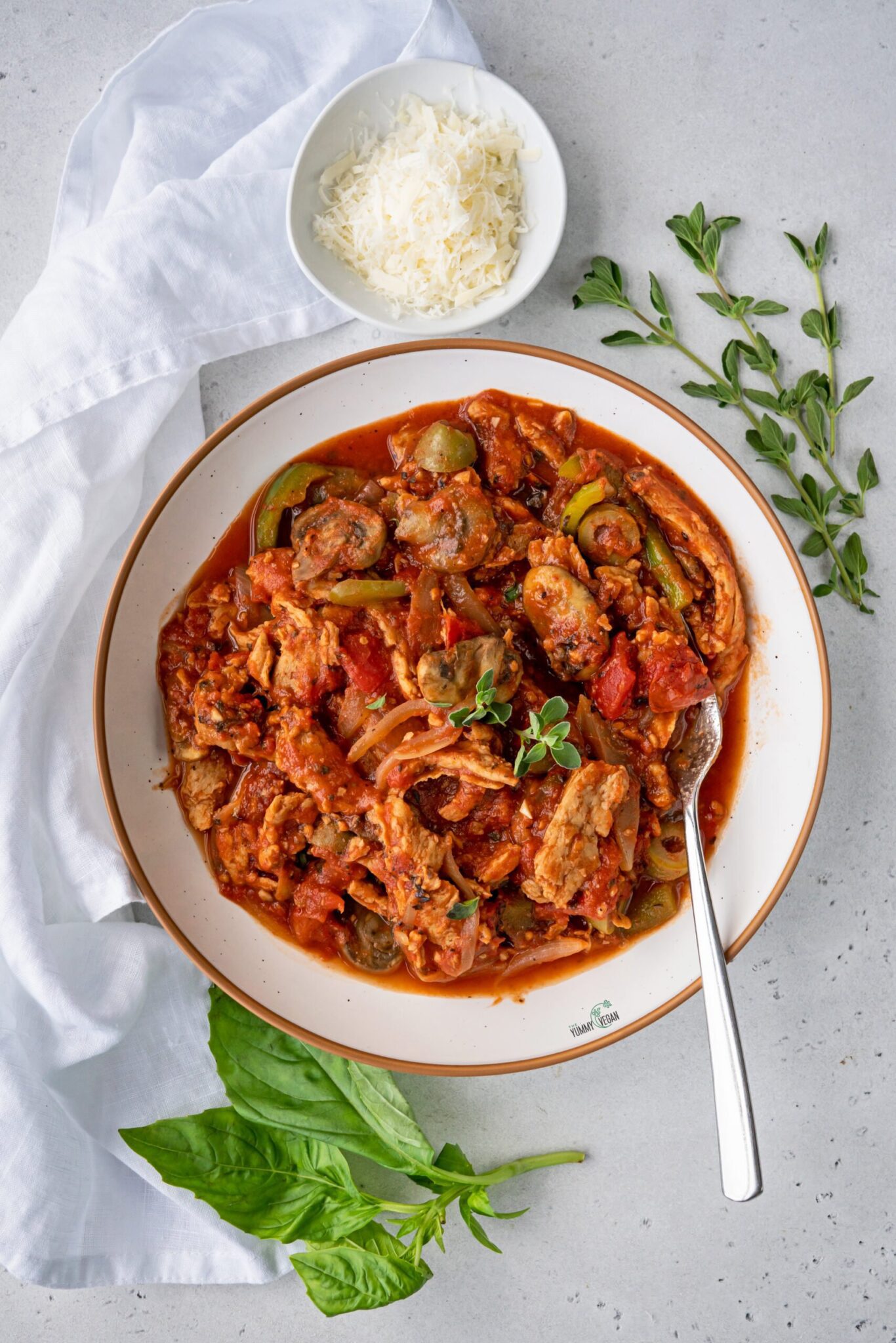 Vegan Chicken Cacciatore Stew