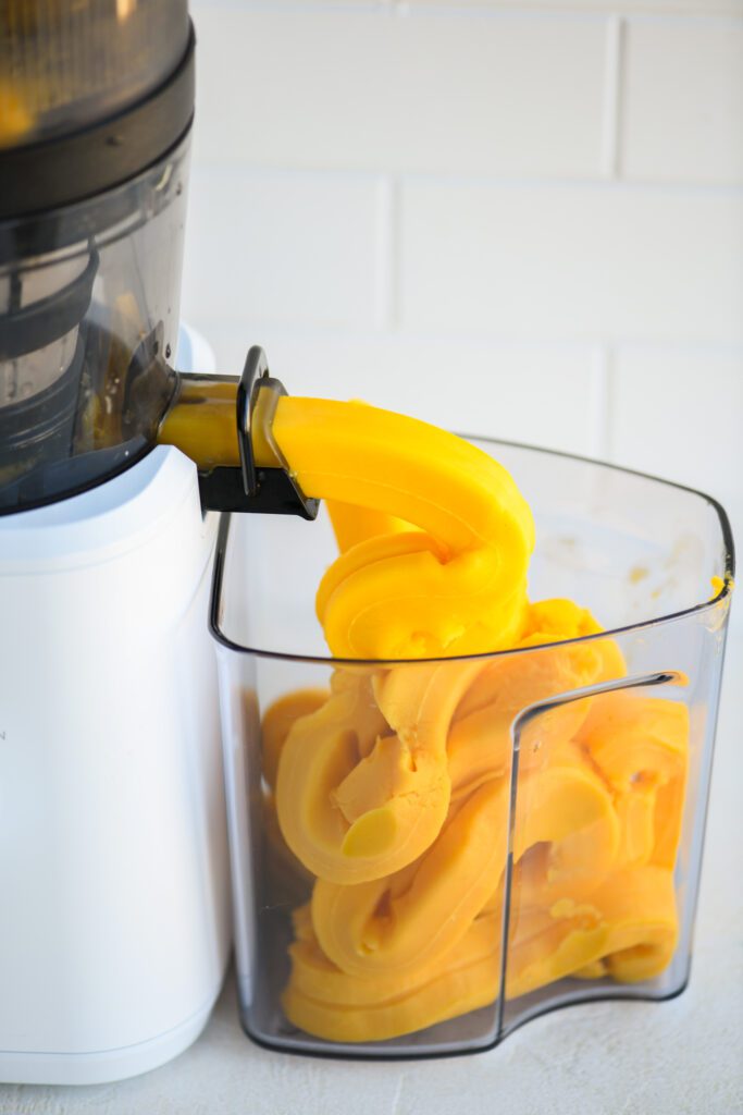 Mango sorbet Nama J2 cold press juicer
