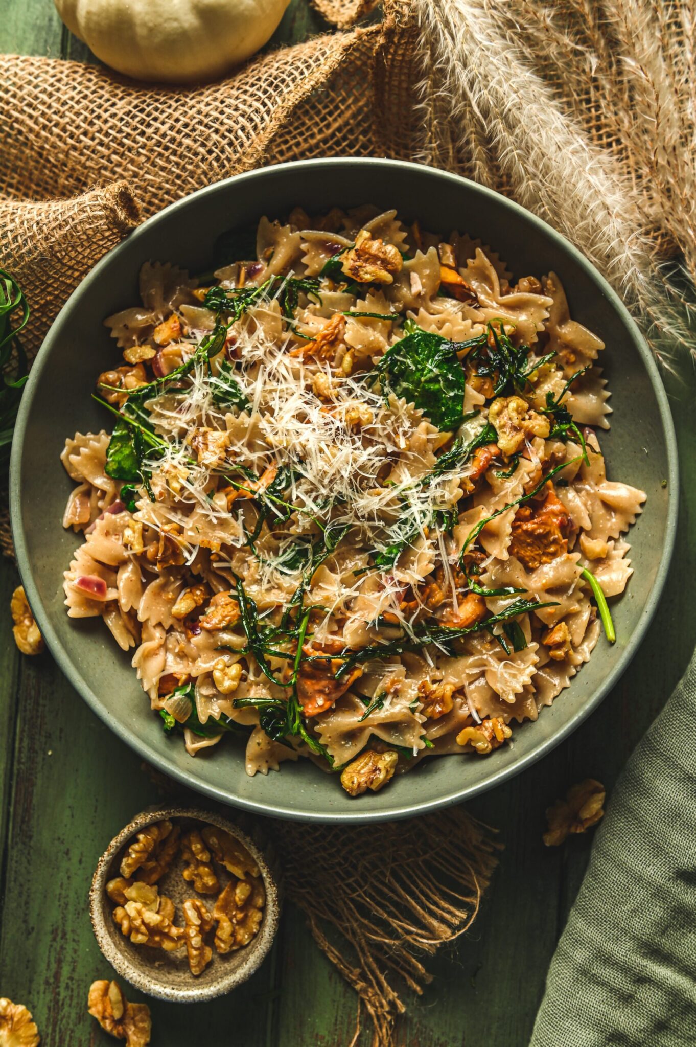 Vegan Brown Butter Walnut and Tarragon Farfalle