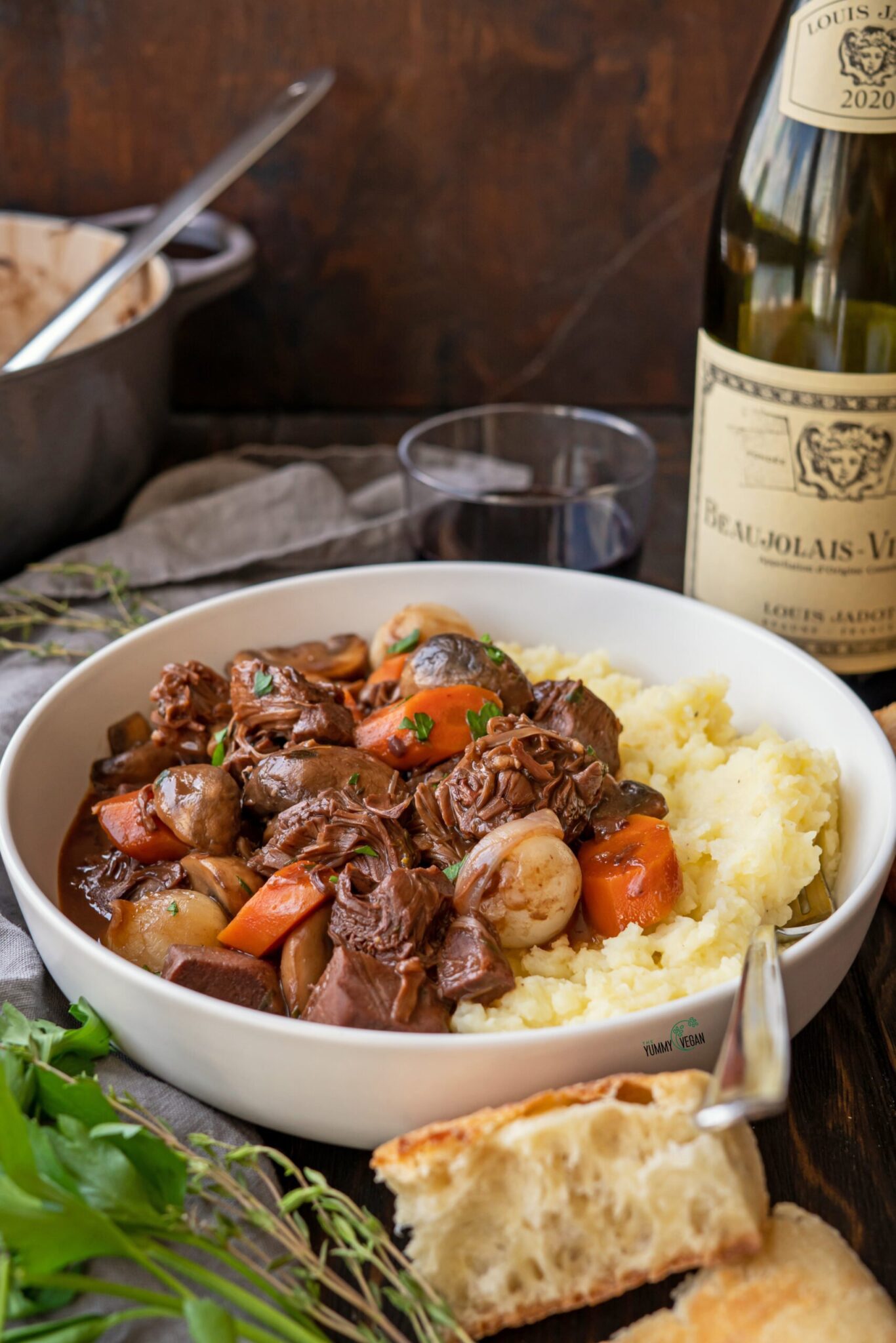 Vegan Jackfruit Bourguignon