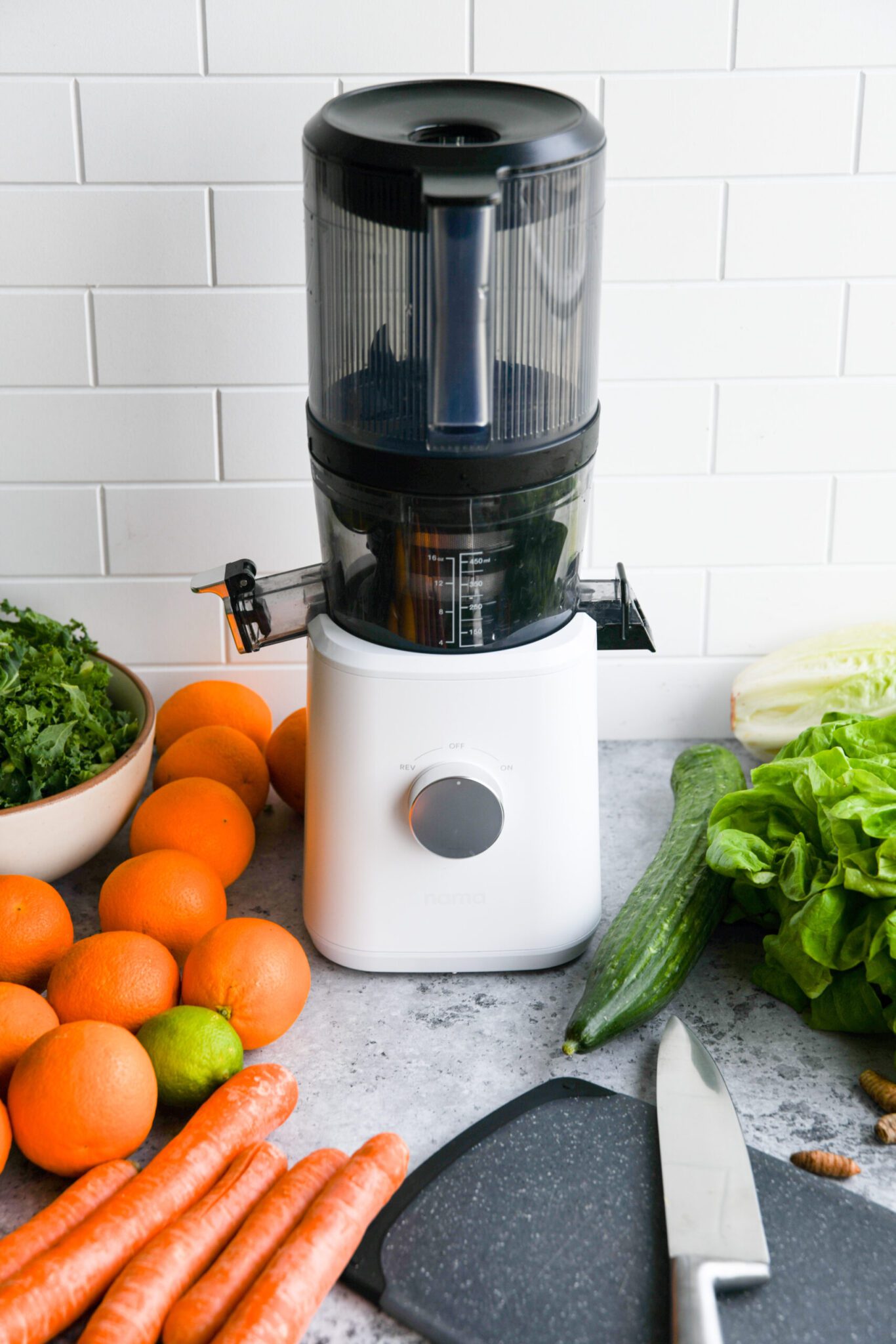 Nama J2 Cold Press juicer in white