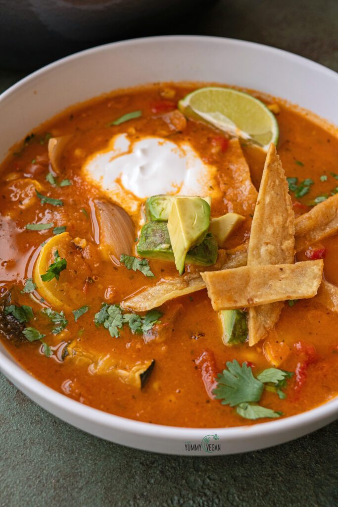 tortilla soup close up