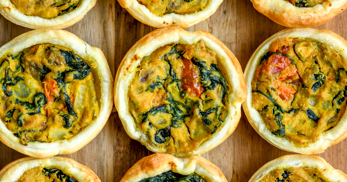 Vegan Mini Quiches (with Tofu, Spinach & Pistachios)