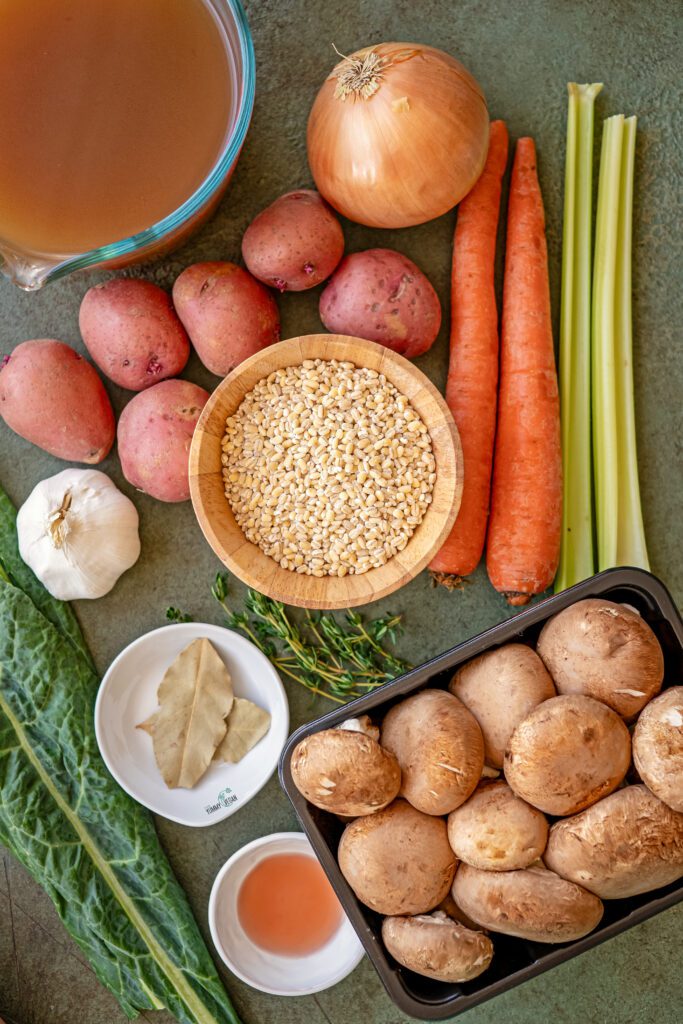Mushroom Barley Soup ingredients