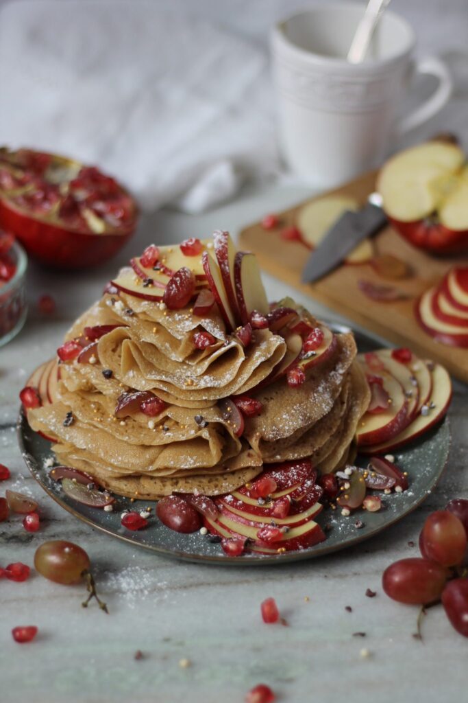 Vegan christmas crepes