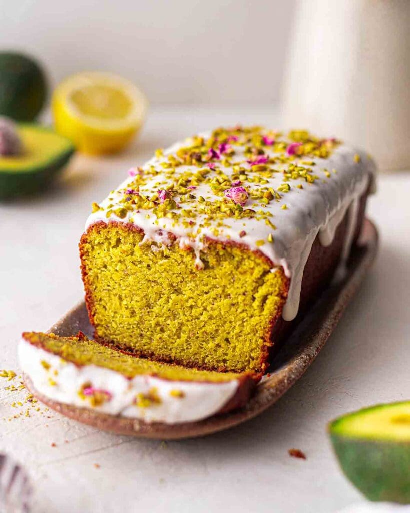 Pistachio avocado cake