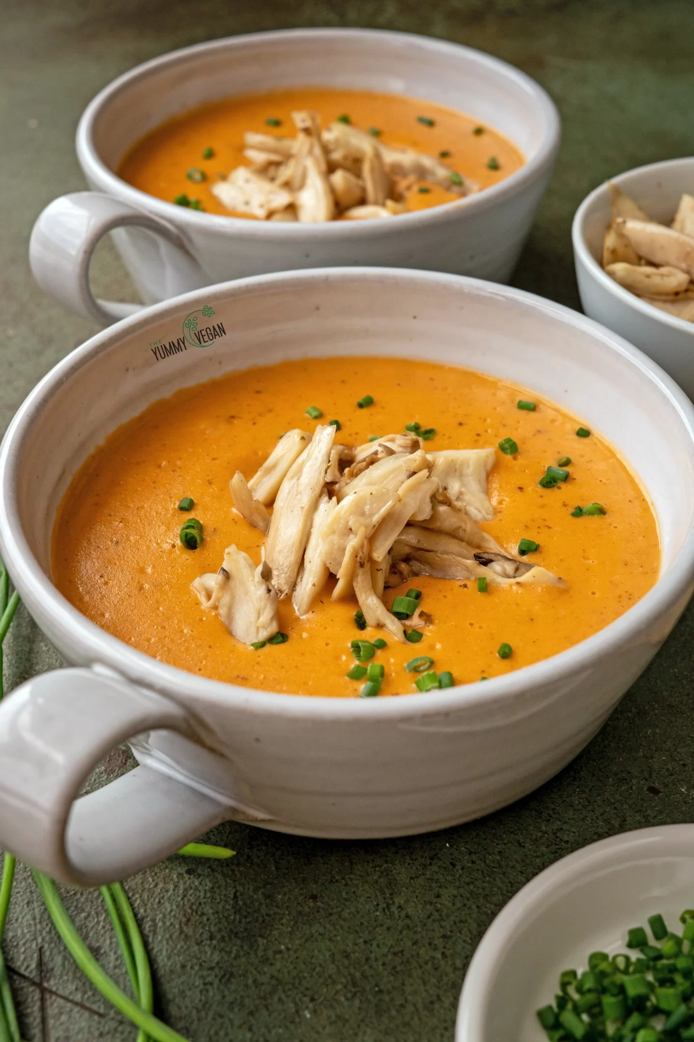vegan crab bisque