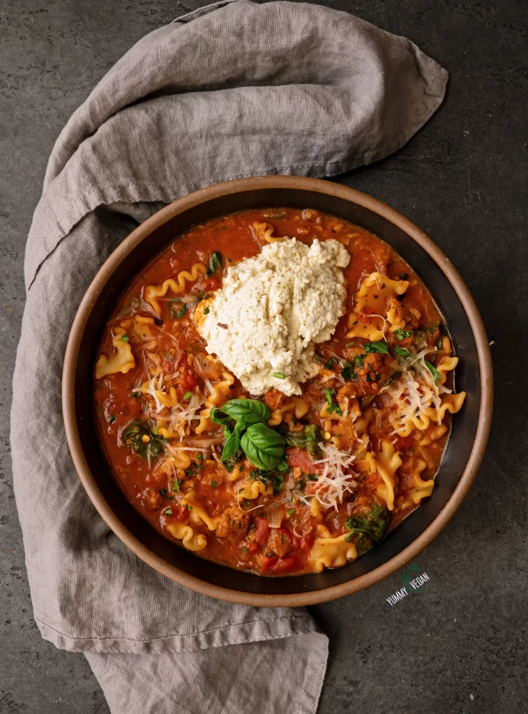 vegan lasagna soup
