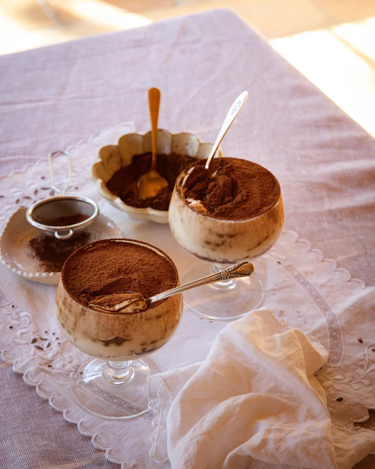vegan tiramisu for two