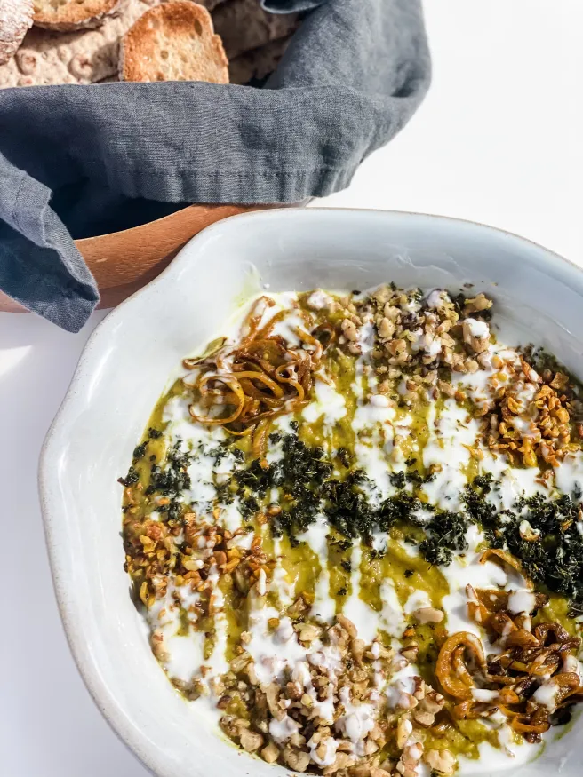 Vegan Kashk Bademjan (Persian Eggplant Dip)