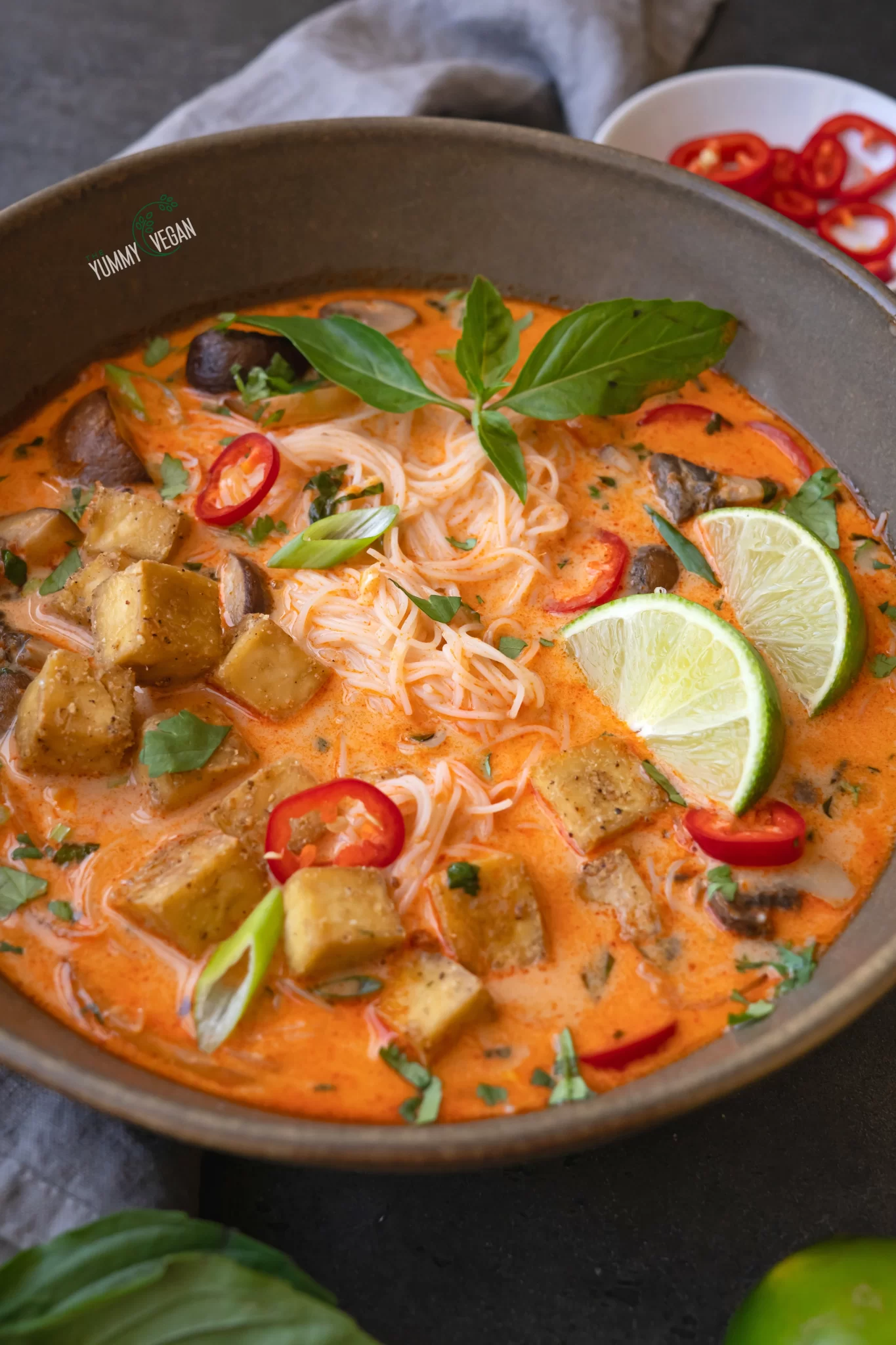 Thai red curry noodle soup