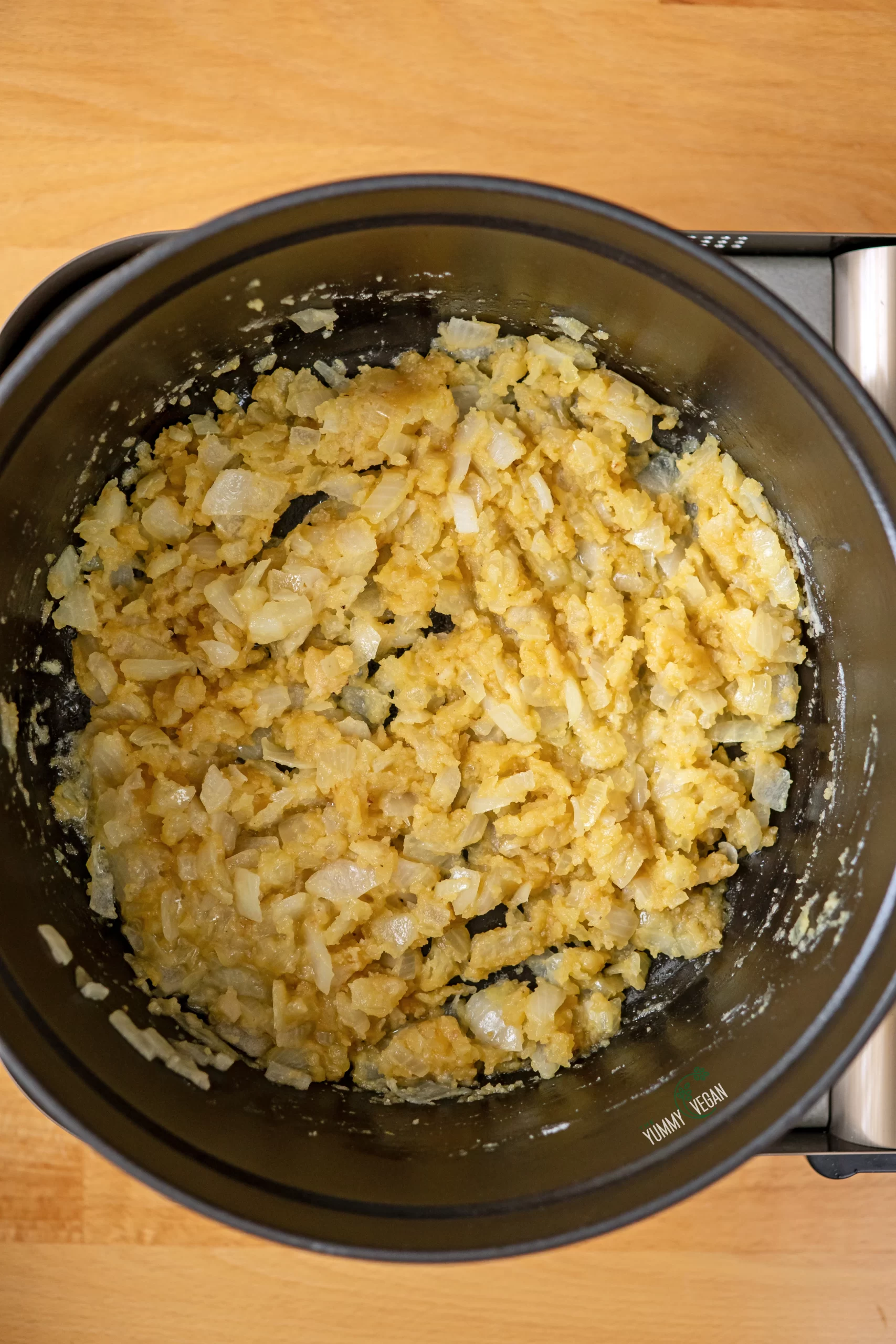 flour mixed into soup base